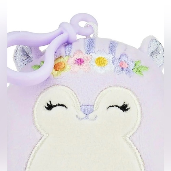 Kellytoy Sydnee the Squirrel Squishmallow Clip-on Backpack Stuffed Plush Toy - Picture 2 of 14